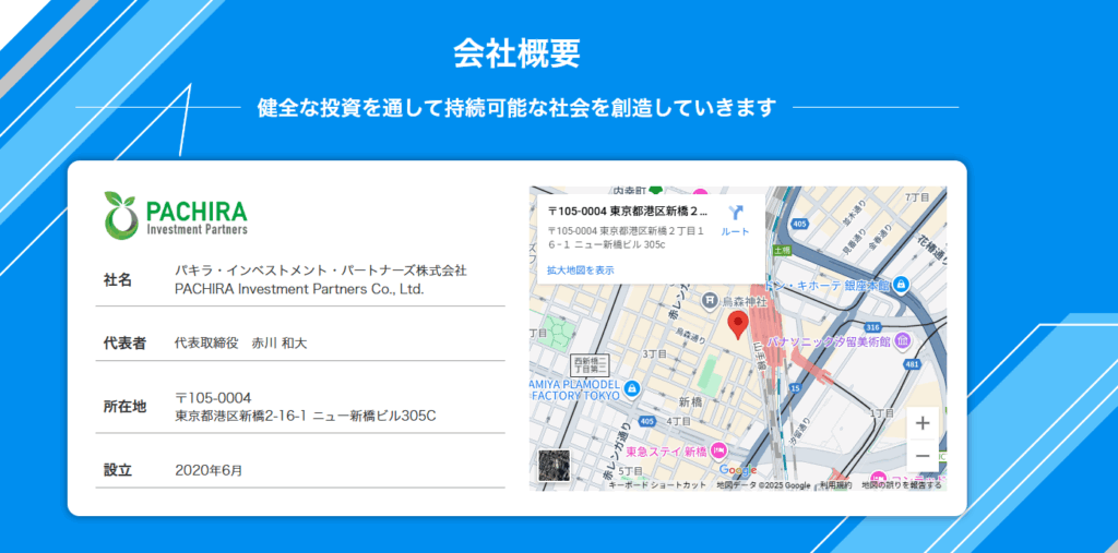 パキラ・インベストメント・パートナーズ株式会社の会社概要