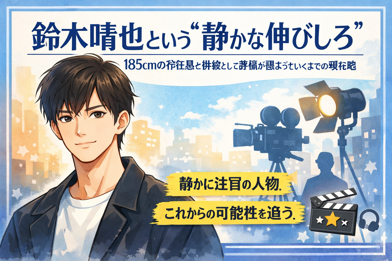 鈴木晴也という“静かな伸びしろ”──185cmの存在感と、俳優として評価がこれから固まっていく人の現在地を、情報の扱い方ごと丁寧に追う長い話